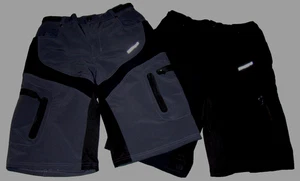 Lot 2 Bergrisar Men's Size M Athletic Cycling Black Gray Mountain Biking Shorts - Picture 1 of 14