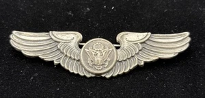 U.S. Air Force Sterling Silver Flight Wings Brooch Pin 19 Grams W29 - Picture 1 of 9