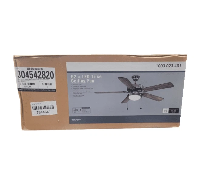 Hampton Bay Trice 52 In. LED Gunmetal Ceiling Fan