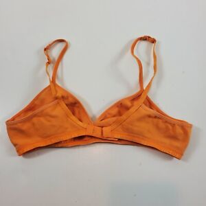 vintage Victoria's Secret women bra cotton logo band 36A orange