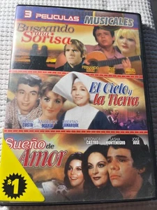 Tres películas musicales, buscando una sonrisa el cielo y la tierra, sueño de am - Picture 1 of 2