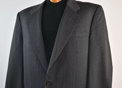 Blazer grigio due bottoni Burberrys' stimato taglia 44 giacca pura lana a ventilazione singola