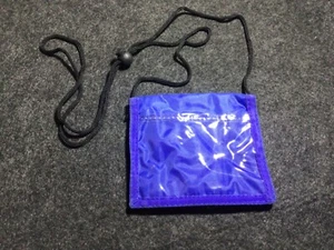 Four 4 New ID Passport Holders Necklaces Durable Zips Folds Blue - Picture 1 of 3
