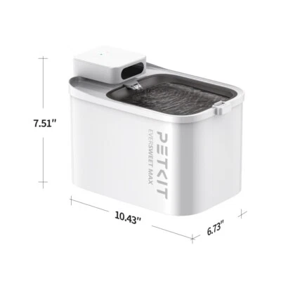 PETKIT Fuente de Agua Inalámbrica para Gatos 3L 105oz Dispensador Inalámbrico para Mascotas Aplicación Inteligente Qui Foto 1 de 4