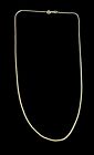 57AR 14k Thin Gorgeous Deep Yellow Gold Rope Chain Link Necklace 1mm 16" 2.6g