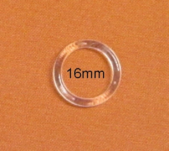 Gardinenringe transparent 16 x 21mm Kunststoffringe Raffalter Ringe Gardinen - Bild 1 von 1