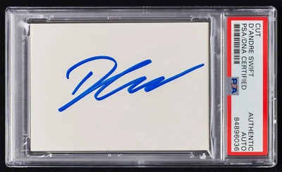 D'Andre Swift Signed Cut PSA/DNA Authentic Chicago Bears - Image 1 of 2