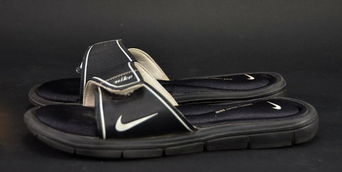 Nike Womens Comfort 360883 011 Footbed Slip On Black White Slide Sandals Size 11