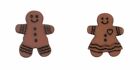 Christmas Buttons Gingerbread Man Woman 18mm  - Shank -  Jumper Craft