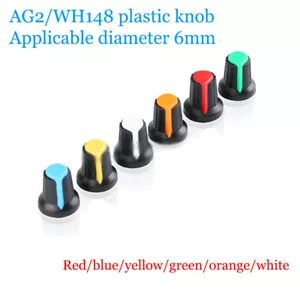 AG2 A-2 Plastic Knob WH148 Potentiometer Knob Cap Applicable Diameter 6mm - Picture 1 of 5