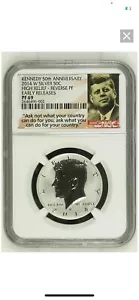 2014-W Kennedy Half NGC PF69 High Relief Reverse Proof Early Releases 50th Anniv - Picture 1 of 2
