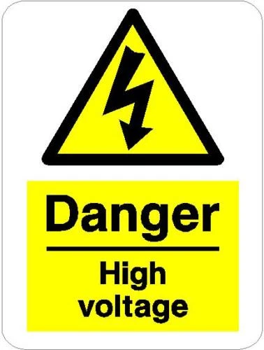 Señal rígida de advertencia de alto voltaje de peligro 20cmX15cm