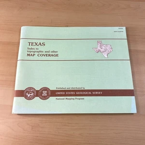 Vintage Texas Index zu topographischer & anderer Kartenabdeckung von USGS 30097-C6-MI-99X - Bild 1 von 3