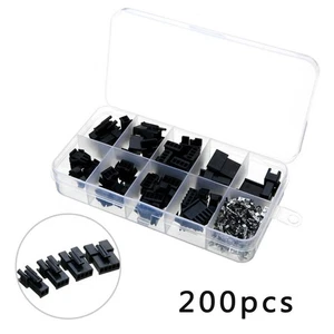 2.54mm 2/3/4/5 Pin Male/Female Terminal Wire Crimp Connector W/ Case Kit 200x - Picture 1 of 12