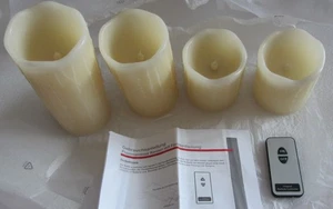 4 Flammenlose Echtwachskerzen von QVC mit Fernbedienung - Bild 1 von 7
