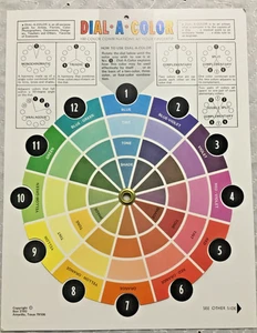 Collectible Vintage Artist DIALA-COLOR 100 Color Combinations Color Wheel - Picture 1 of 4