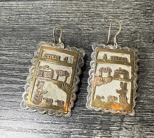 Sterling Silver Earrings Jewelry Ethnic Handmade Tribal African From Africa - Picture 1 of 5