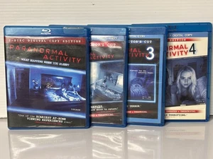 Lot of 4 Paranormal Activity 1 2 3 4 Horror/Suspense Movie Blu-Ray Complete Set - Picture 1 of 3