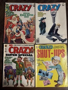 Lot of 4 Marvel Magazine 1976-1982 CRAZY Issues 16, 21 & 85 & CRACKED #15 - Picture 1 of 10
