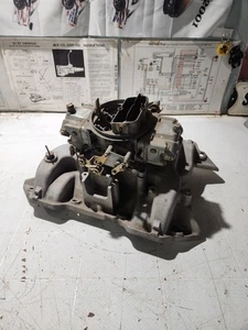 Edelbrock 440 Performer Intake W/ Holley 4779 750 CFM Carb Dodge Plymouth - Picture 1 of 9