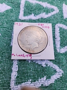 1921 Peace Dollar - Picture 1 of 2