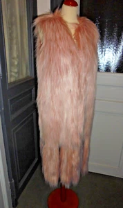 Designer Fake Fell Weste Mantel ELISABETTA FRANCHI gr 36 (IT 42 fur jacke giacca - Bild 1 von 7