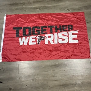 Atlanta Falcons Flagge rot zusammen erheben wir uns Fan NFL Dirty Birds Yard Office 34x58 - Bild 1 von 7