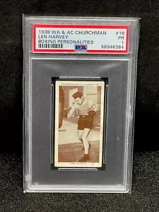 1938 Churchman's Boxing Persönlichkeiten Tabak #18 Len Harvey bewertet PSA 1 - Bild 1 von 3