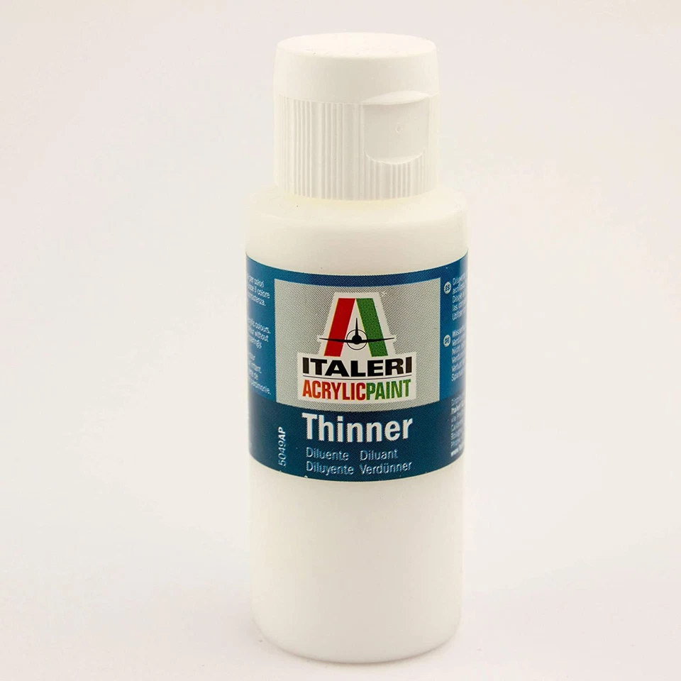 Thinner Diluente a base acquosa per colori acriclici 60 ml. ITALERI