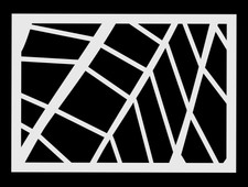 A6 Stencil Leaf Veins Design Abstract Gelli Plate Art Card Making Painting