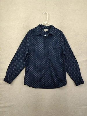 Camisa Converse One Star Hombre Grande Azul 100% Algodón Manga Larga Con Botones Comodidad Foto 1 de 4