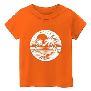Kid's Funny Summer Vacation Short Sleeve T-Shirt USA New Graphic Gift Tee - Picture 1 of 13