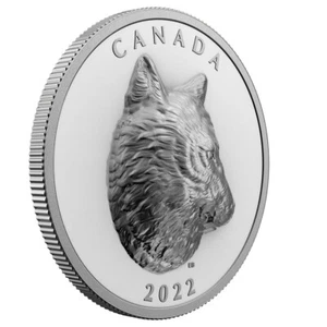 2022 Canada Timber Wolf Extra High Relief $25 1 oz 0.9999 Silver - Picture 1 of 3