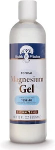 Magnesium Gel 12 Fl Oz Natural Skin Moisturizer Muscle Joint Relief Absorption - Picture 1 of 7