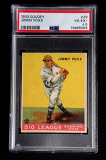 JIMMIE FOXX PSA 4.5 VG-EX+ 1933 GOUDEY BASEBALL CARD #29 STRONG FOR THE GRADE!