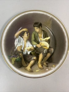 Vintage THE BEGGAR BOYS Bartolome Esteban Murillo Bone China Collector Plate@B - Picture 1 of 12