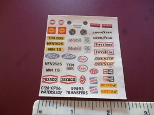 GULF, SHELL, FORD, TEXACO, MOBIL, ESSO, STP, LEYLAND, GOODYEAR TINY STICKERS - Picture 1 of 3