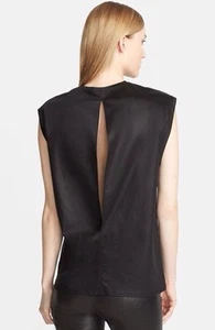 Camiseta Top HELMUT LANG Santuario Jersey Algodón Espalda Dividida M Músculo Negra Mediana - Imagen 1 de 6