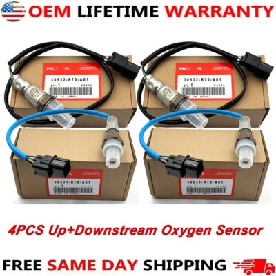 4pcs OEM Up+Downstream Oxygen Sensor For Accord Odyssey Pilot Acura MDX TL TSX - Image 1 of 4