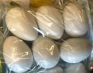 18x Easter Decoration Plastic Grey White Egg Easter Decor Craft DIY - Picture 1 of 1