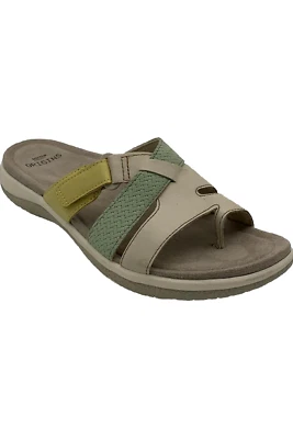 Sandalias Earth Origins Cuero Multi Slide Samara Blanco Arena Foto 1 de 3