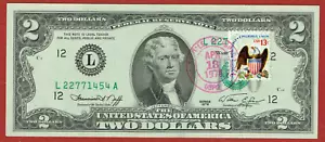 1976 SAN FRANCISCO FRN $2 FIRST DAY OF ISSUE SCOTTSDALE AZ. FR-1935-L CH CU - Picture 1 of 2