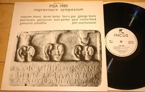 IMPROVISORS SYMPOSIUM ~ DEREK BAILEY EVAN PARKER ~ UK INCUS 1980 LP ~ FREE JAZZ - Imagen 1 de 8