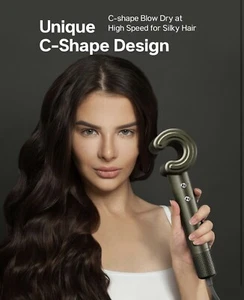 Plasma Brushless C-shaped Hair Dryer With 110,000 RPM Motor - Brand New - Picture 1 of 11
