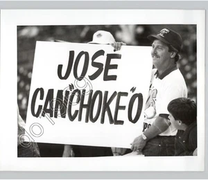 Cartel de fanático José Canseco de los Rojos de Cincinnati DE COLECCIÓN 1990 foto de prensa - Imagen 1 de 2