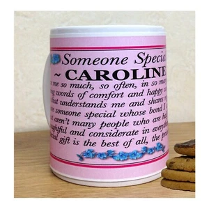 Personalised SOMEONE SPECIAL Poem & YOUR NAME Ceramic Tea Coffee Cup Mug Gift - Picture 1 of 2