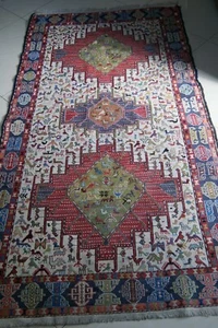 Kelim, alfombra oriental, persa, alfombra nómada tejida a mano, alfombra, alfombra - Imagen 1 de 11