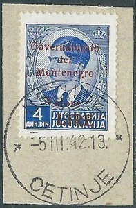 1942 MONTENEGRO USATO GOVERNATORATO 4 D - RA1-9 - Picture 1 of 1