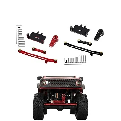 Metal Steering Link Set Mount Bracket 15T servo Horn Arm Fits ES08A /MA/MD SCX24 - Image 1 of 4
