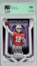 Tanner McKee 2023 Leaf Football #94 Quarterback Kings Rookie Card PGI 10